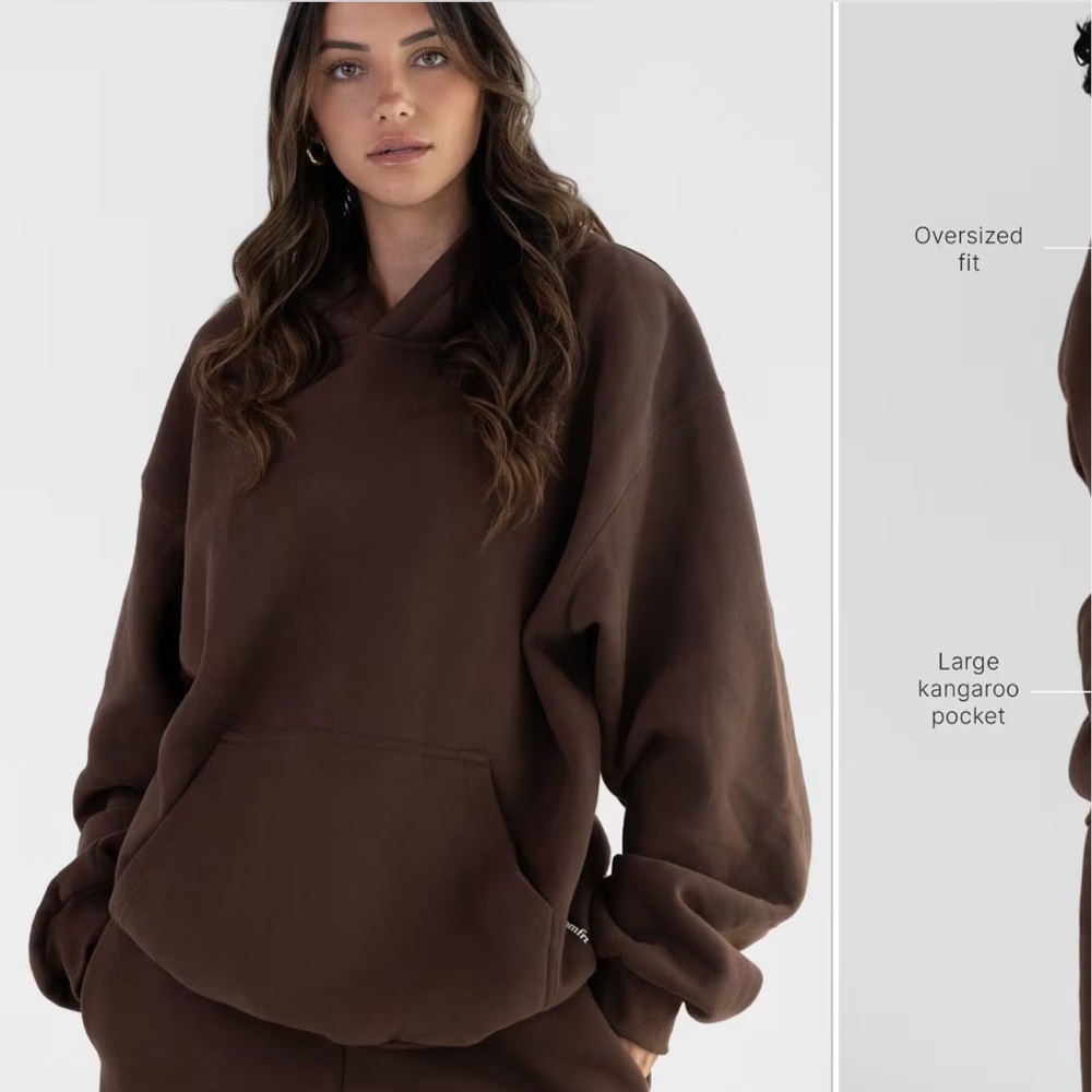 Walnut Comfrt Hoodie - minimalist L